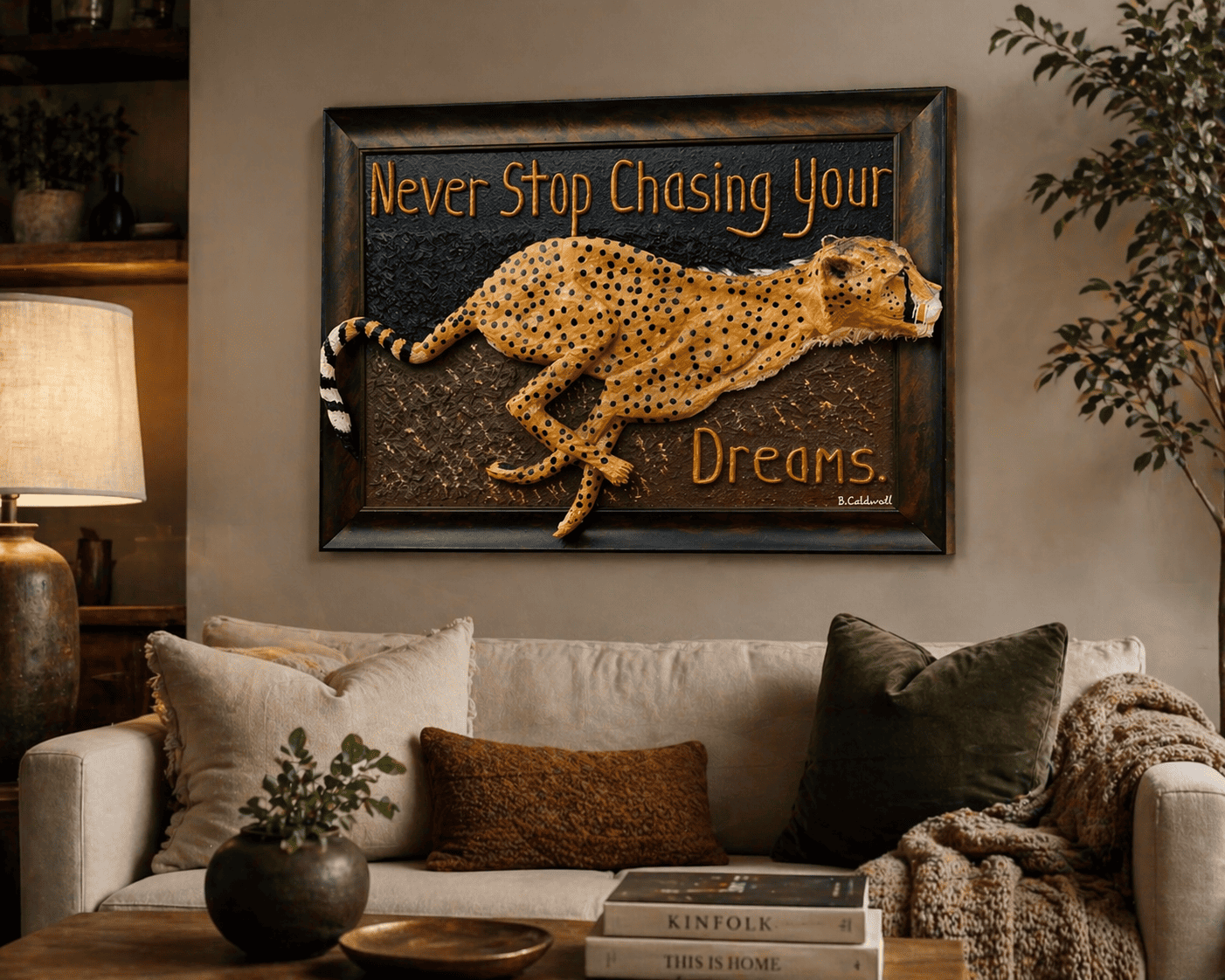 Never Stop Chasing Your Dreams - 3D Sculpted Art
